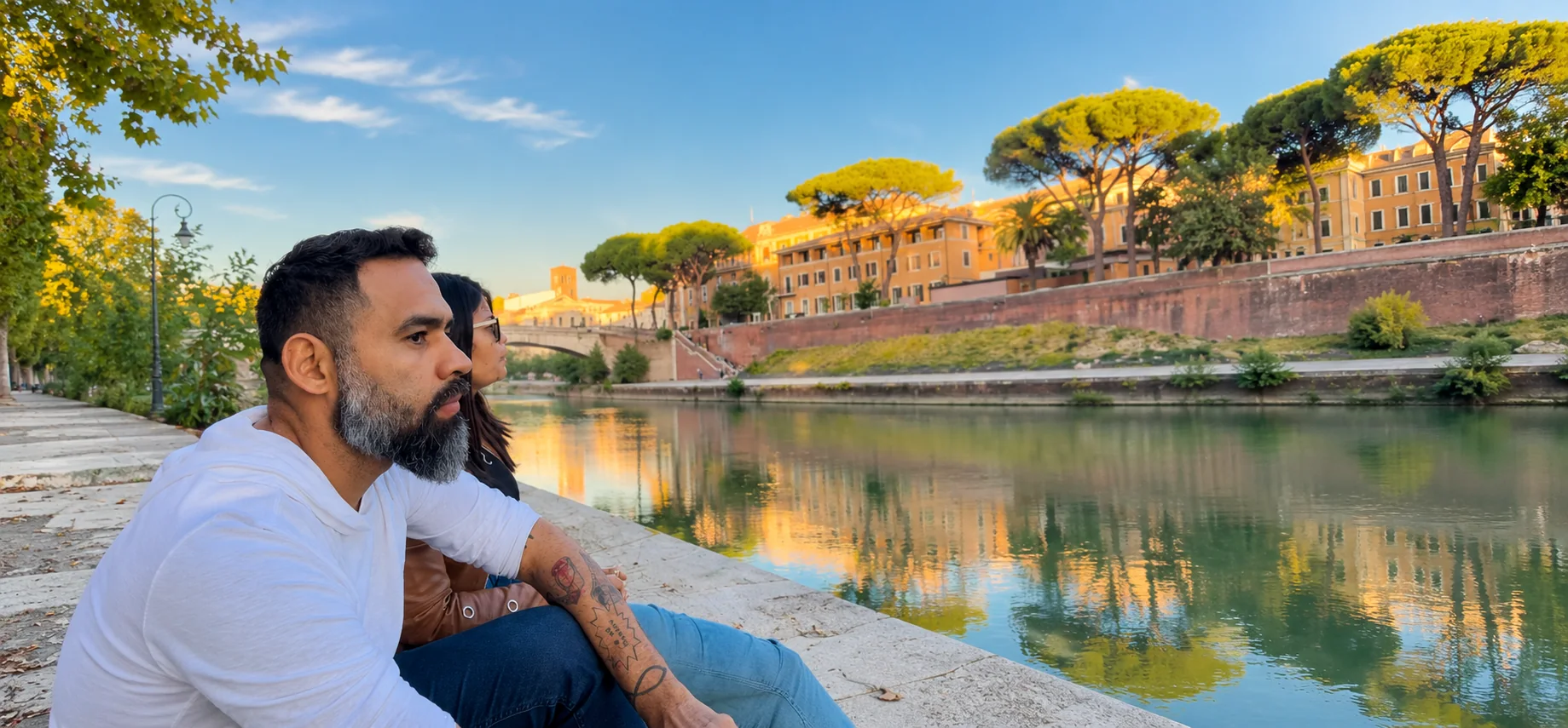 Ramon em uma viagem a Roma